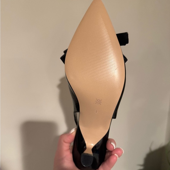 BCBG Generation Black Bow Slingbacks - Picture 4 of 8